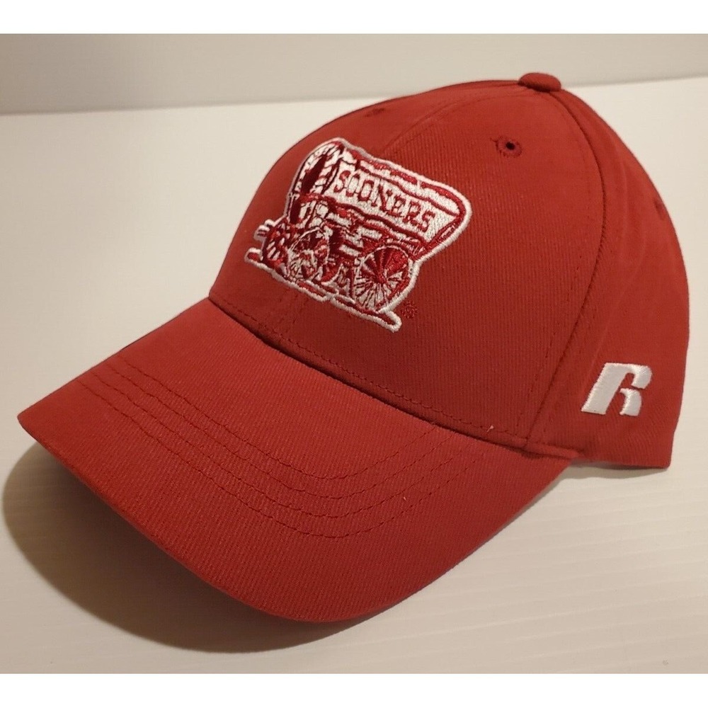 New Mens Russell Crimson Red Oklahoma Sooners Endless Adjustable Hat/Cap - OSFA - Picture 3 of 5